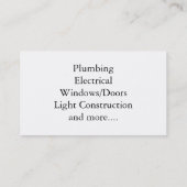 便利屋の名刺私は物を修理します 名刺 (裏面)