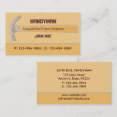 便利屋の建築業者の大工の名刺 名刺 (正面/裏面)