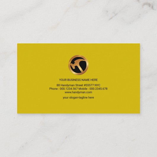 便利屋の点滴注入のペンキの福祉業務のプラカード 名刺 (裏面)