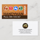 便利屋の看板の木工品 名刺 (正面/裏面)