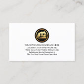 便利屋の看板の木工品 名刺 (裏面)