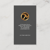 便利屋の素晴らしい木製の穀物の金ゴールドのハンマーのロゴ 名刺 (裏面)