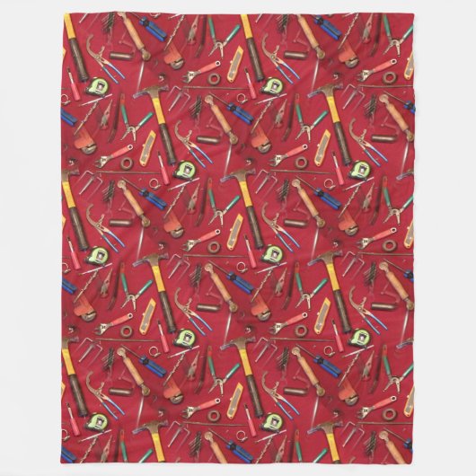 便利屋の維持および建築業者手用具 フリースブランケット (正面)