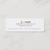 便利屋の職人ハンマーの建築の木工事 スキニー名刺 (裏面)