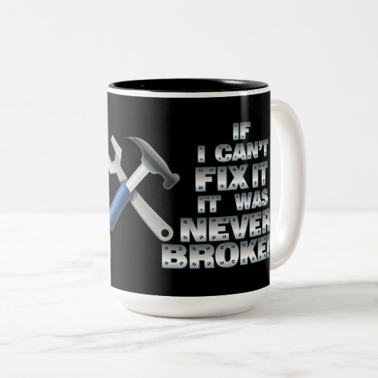 便利屋はユーモアに用具を使います ツートーンマグカップ (正面右)