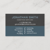 便利屋は青いグレーのツールを提供 名刺 (裏面)