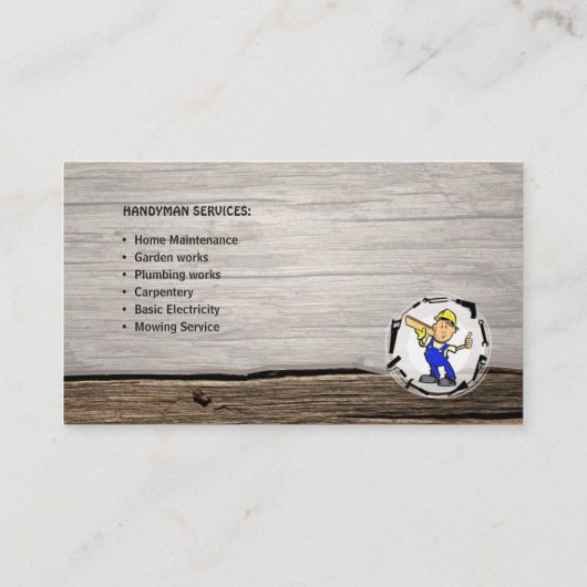 便利屋はbusinesscardを整備します 名刺 (裏面)