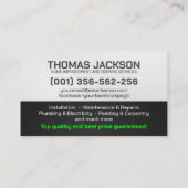 便利屋サービスクールシンプル 名刺 (裏面)