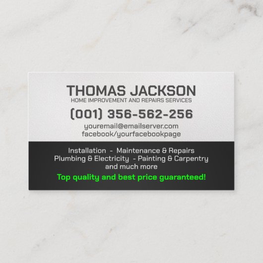 便利屋サービスクールシンプル 名刺 (裏面)