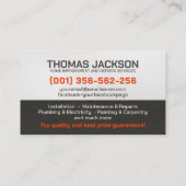 便利屋サービスクールシンプル 名刺 (裏面)