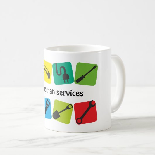 便利屋サービス、便利屋のためのマグ コーヒーマグカップ (正面右)