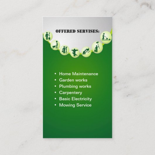 便利屋サービス 名刺 (裏面)