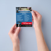 便利屋プロフェッショナルホーム修理サービスブルー チラシ (手)