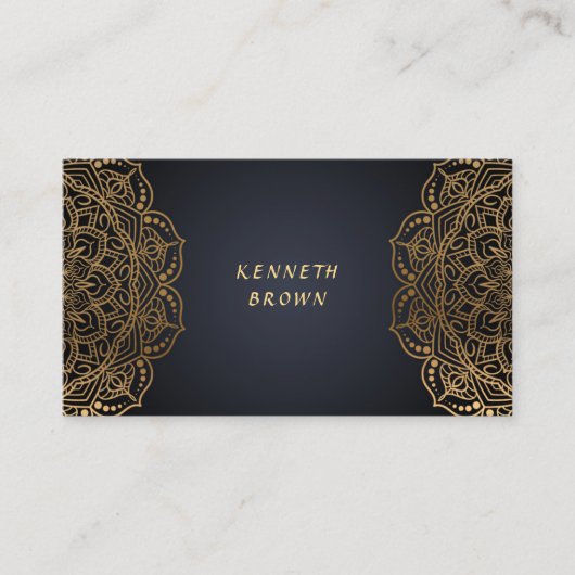 便利屋リペアブラック金ゴールド 名刺 (正面)