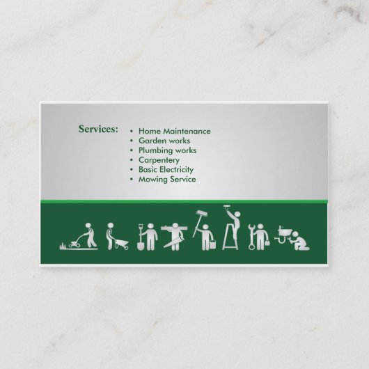 便利屋及び家の保守サービス 名刺 (裏面)