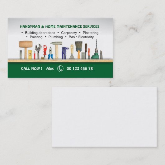 便利屋及び家の保守サービス 名刺 (正面/裏面)