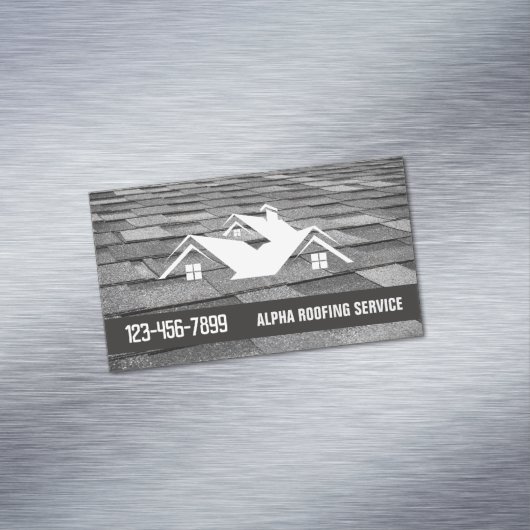 便利屋屋根修理建築屋上屋根 マグネット名刺 (インサイチュ)