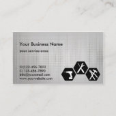 便利屋建築モダンレッドラベル 名刺 (裏面)