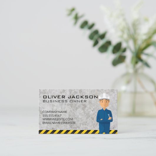 便利屋建築労働者 名刺 (スタンド正面)