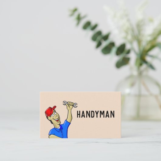 便利屋整備士配管業カード 名刺 (スタンド正面)