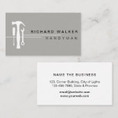 便利屋用具の自動車整備士の大工をきれいにして下さい 名刺 (正面/裏面)