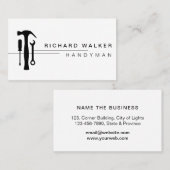 便利屋用具の自動車整備士の大工をきれいにして下さい 名刺 (正面/裏面)