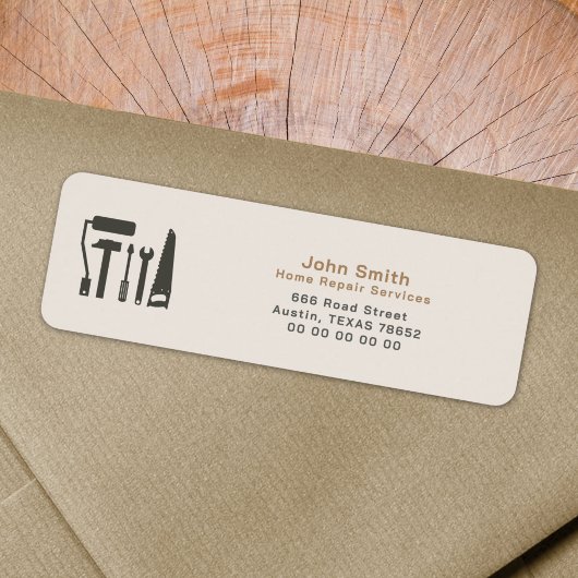 便利屋&ホームリペア差出人住所ラベル ラベル