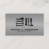 便利屋 修理 メンテナンスサービス 鋼金属 名刺 (正面)