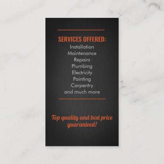 便利屋 名刺 (裏面)