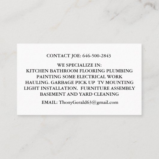 便利屋 名刺 (裏面)