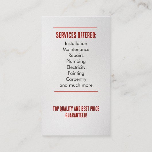 便利屋 名刺 (裏面)