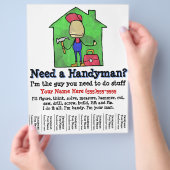 便利屋。大工。ビルダー。マーケティング機 チラシ (手)