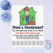 便利屋。大工。ビルダー。マーケティング機 チラシ (シングル)