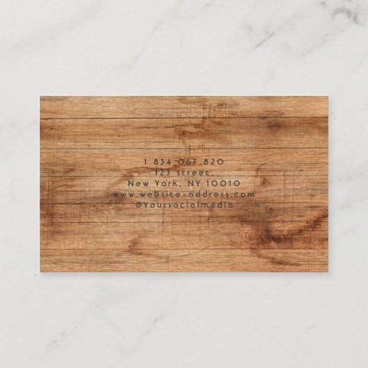 便利屋、大工、木工師、木 名刺 (裏面)