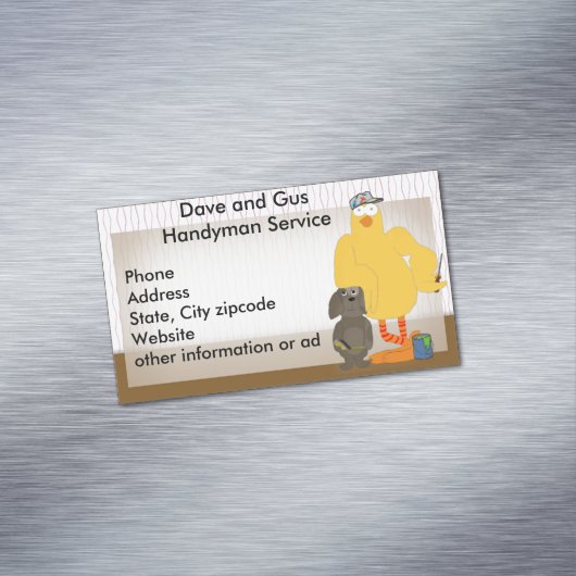 便利屋、2のチームのための家修理テンプレート マグネット名刺 (インサイチュ)