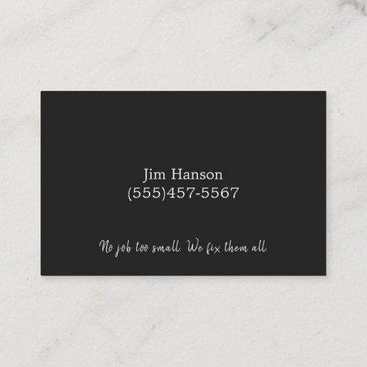 便利形鋼プレート整備修理サービス 名刺 (裏面)