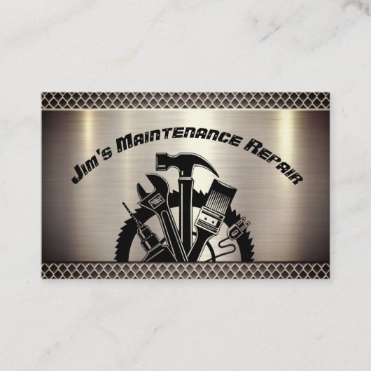 便利形鋼プレート整備修理サービス 名刺 (正面)