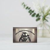 便利形鋼プレート整備修理サービス 名刺 (スタンド正面)