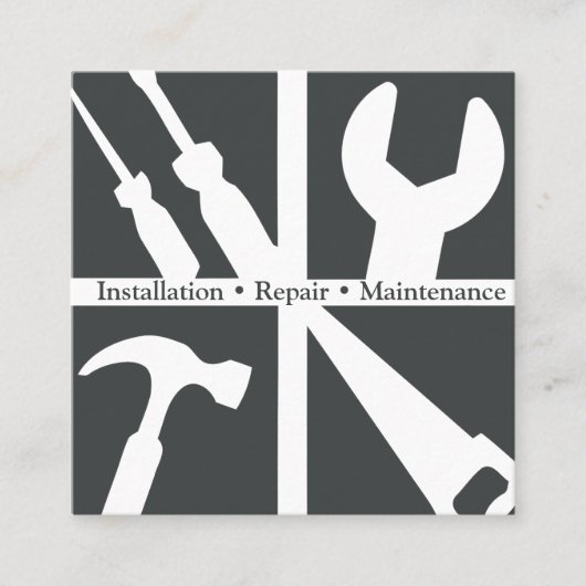 便利整備住宅生活修理サービス スクエア名刺 (正面)