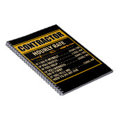 便利業者価格チャート契約業者の時給 ノートブック (右側)