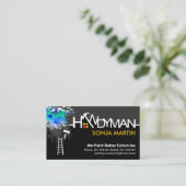 便利看板ピーリング絵を描（ばちゃばちゃ）跳ねる 名刺 (スタンド正面)