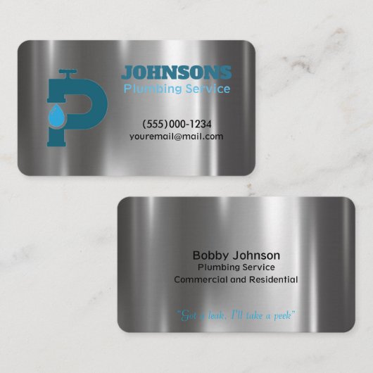 便利鉛金属整備事業 名刺 (正面/裏面)