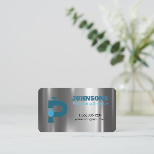 便利鉛金属整備事業 名刺 (スタンド正面)