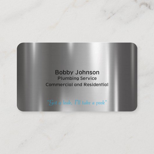 便利鉛金属整備事業 名刺 (裏面)