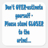 便器の近くに立ってくれ スクエアシール (正面)