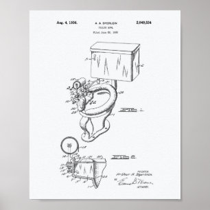 便器1936のパテントの芸術の白書 ポスター