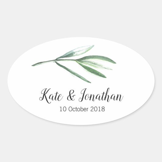 便宜結婚式用シール 楕円形シール (正面)