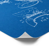 便座とカバー特許 – 青写真 ポスター (角)