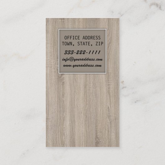 便木造テンプレートトレンディーカード 名刺 (裏面)