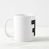 便秘して困与える者は無い コーヒーマグカップ (左)